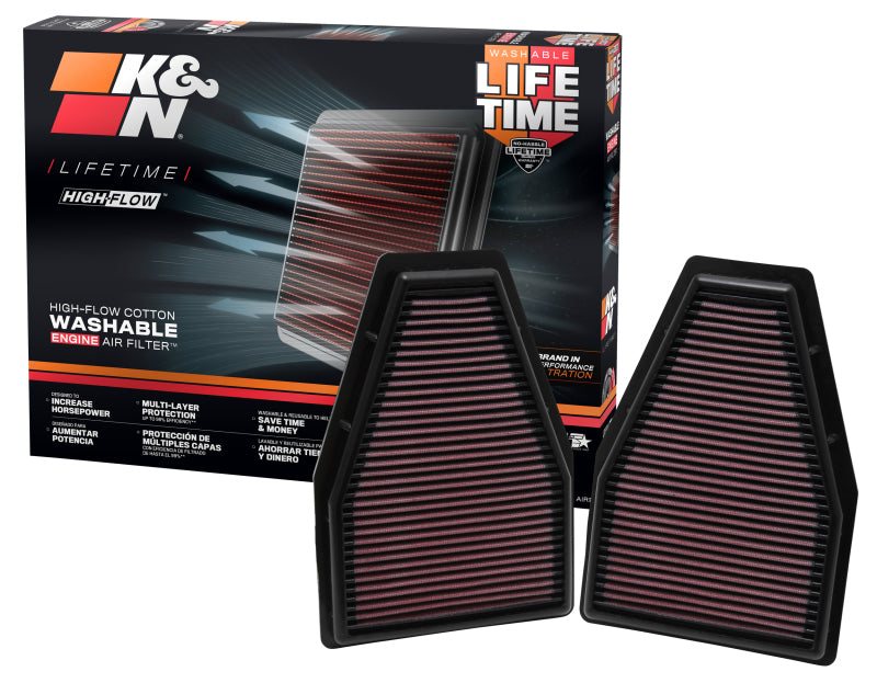 K&N Replacement Air Filter 12-13 Porsche 911 3.4L / 12 911 3.8L / 13 911 3.6L / 13 911 Carrera 3.8L - 33-2484