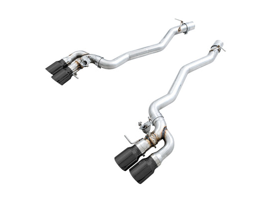 AWE Tuning 18-19 BMW M5 (F90) 4.4T AWD SwitchPath Axle-Back Exhaust - Diamond Black Tips - 3025-43065