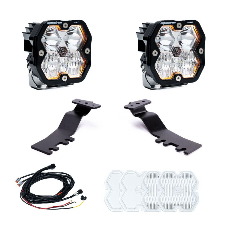 Baja Designs 2024+ Toyota Tacoma Squadron Pro 2.0 A-Pillar Kit (Driving/Combo) - Clear - 440008