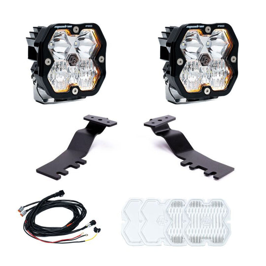 Baja Designs 2024+ Toyota Tacoma Squadron Pro 2.0 A-Pillar Kit (Driving/Combo) - Clear - 440008