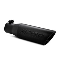 Load image into Gallery viewer, MBRP Universal Tip 3.5 O.D. Dual Wall Angled 2.5 inlet 12 length - Black Finish - T5106BLK