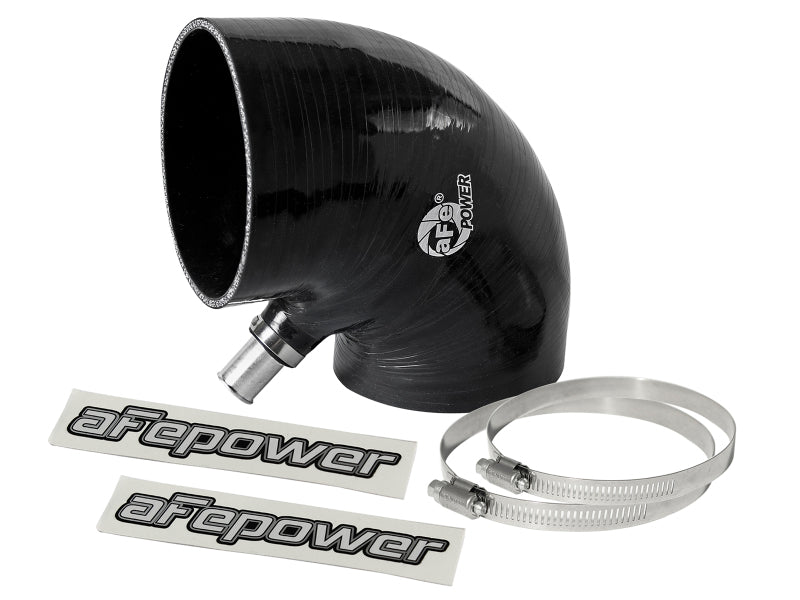 aFe Magnum FORCE Intake Coupling Kit (4 IN ID to 4-1/4 IN ID x 90 Deg.) Elbow Coupler - Black - 59-00113