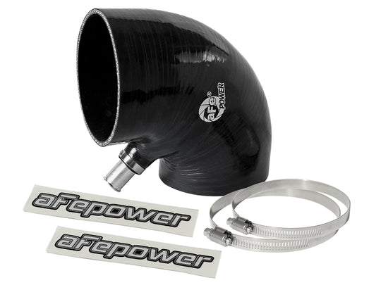 aFe Magnum FORCE Intake Coupling Kit (4 IN ID to 4-1/4 IN ID x 90 Deg.) Elbow Coupler - Black - 59-00113