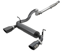Load image into Gallery viewer, aFe Rebel Series 409 Stainless Steel Cat-Back Exhaust 18-21 Jeep Wrangler JL 2.0L (t) - Black Tip - 49-48096-B