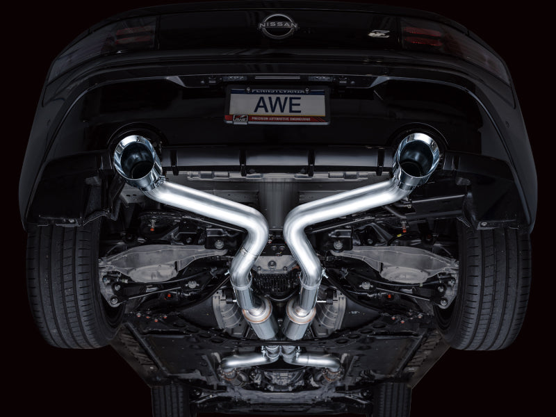 AWE Tuning 2023 Nissan Z RZ34 RWD Track Edition Cat-Back Exhaust System w/ Chrome Silver Tips - 3020-32400