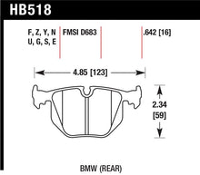 Load image into Gallery viewer, Hawk 01-06 BMW 330 / 97-01 740I / 96-01 750IL / 03-06 BMW M3 / 00-03 M5 / 00-06 X5 / 06-08 Z4 / 03-0 - HB518Z.642