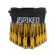 Load image into Gallery viewer, Mishimoto Steel Spiked Lug Nuts M12x1.5 20pc Set - Gold - MMLG-SP1215-20GD