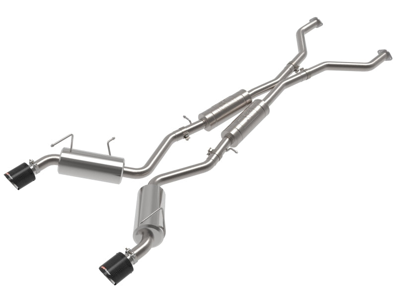 aFe Takeda Cat-Back Exhaust System Nissan 370Z 09-20 V6-3.7L- Carbon Tip - 49-36139-C