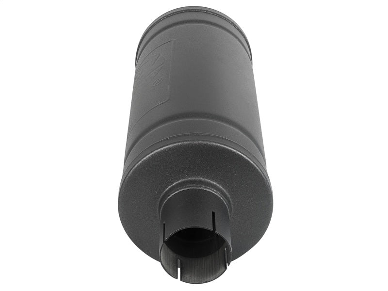 aFe MACH Force-Xp 409 SS Muffler w/ Black finish 2-1/2in Inlet & Outlet 14in x 16in Diameter - 49M00007-B