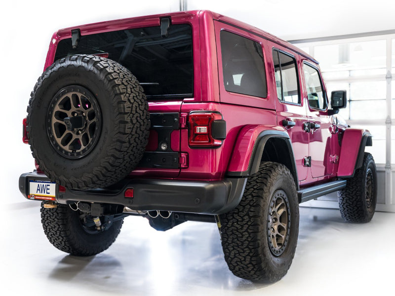 AWE Tuning 21+ Wrangler 392 Switchpath Cat-Back Exhaust- Quad BashGuards - 3025-41392
