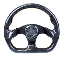 Load image into Gallery viewer, NRG Carbon Fiber Steering Wheel (320mm) Flat Bottom w/Shiny Black Carbon - ST-009CF/BK