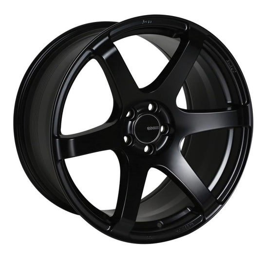 Enkei T6S 18x8 32mm Offset 5x120 Bolt Pattern 72.6 Bore Matte Black Wheel - 485-880-1232BK