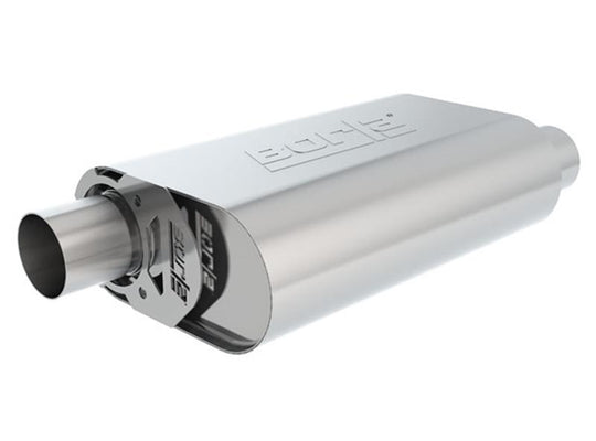 Borla CrateMuffler Stock SBC 283/327/350 ATAK 2.25in Offset/Offset 14inx4.35inx9in Oval Muffler - 400847