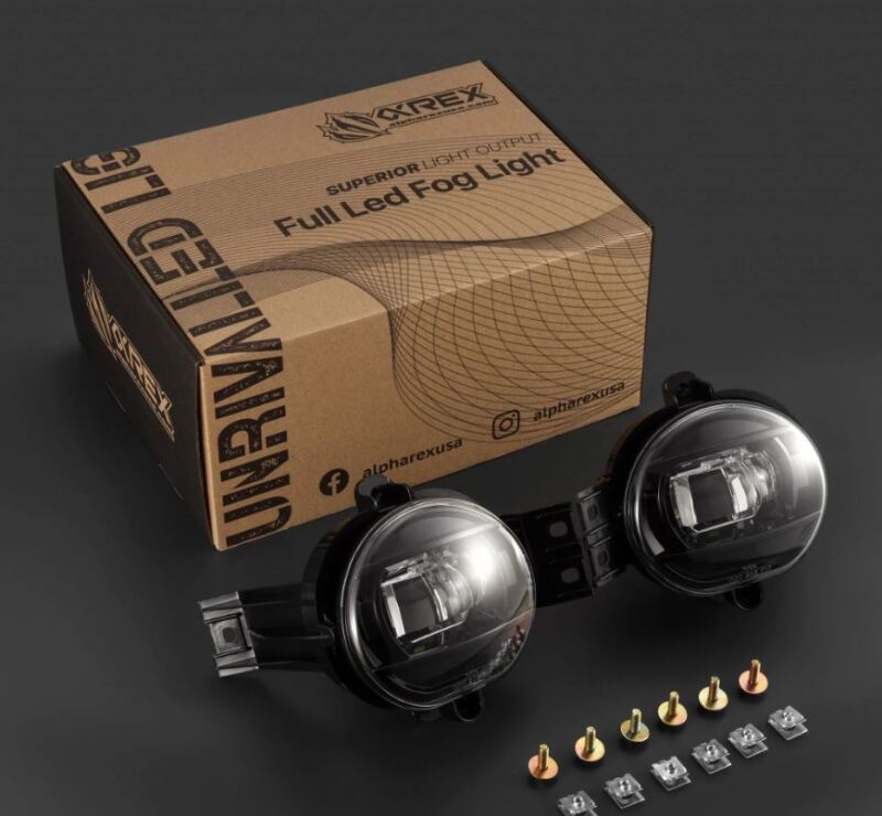 AlphaRex 02-08 Dodge Ram 1500/03-09 Ram 2500/3500 DoubleTap Dual Color LED Proj Fog Lights - Wt/Ambr - 210005