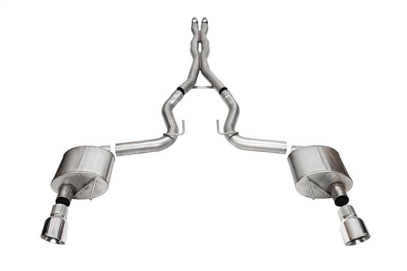Corsa 24+ Ford Mustang GT Xtreme Cat-Back Exhaust Sys. 3.0in Dual Rear Exit w/4.5in Pro Series Tips - 21250