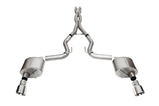 Corsa 24+ Ford Mustang GT Xtreme Cat-Back Exhaust Sys. 3.0in Dual Rear Exit w/4.5in Pro Series Tips - 21250