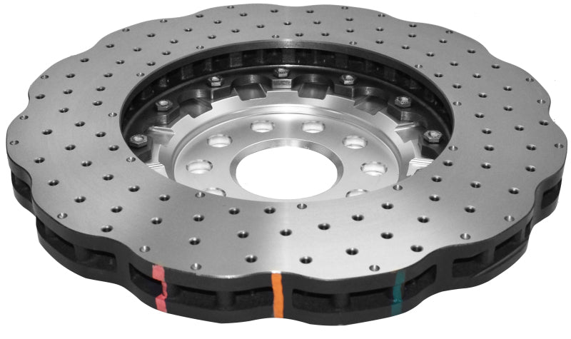 DBA 15-20 Volkswagen Golf R 3.6L Front 5000 Series Cross Drilled Rotor w/Silver Hat - DBA52830WSLVXD