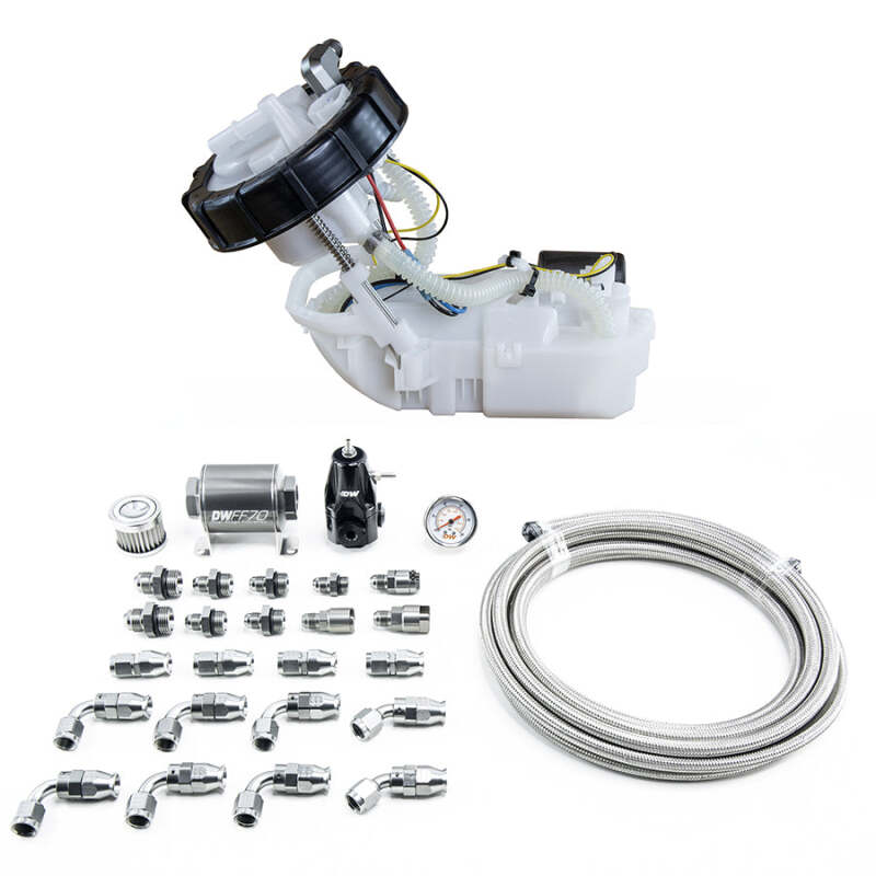DeatschWerks 01-05 Honda Civic/02-06 Acura RSX DW400 Pump Module & Return Kit w/PTFE Fuel Lines - 9-401-608-7040