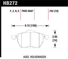 Load image into Gallery viewer, Hawk 00-06 Audi TT/TT Quattro / 96-06 VW (Various) HPS Street Front Brake Pads - HB272F.763A