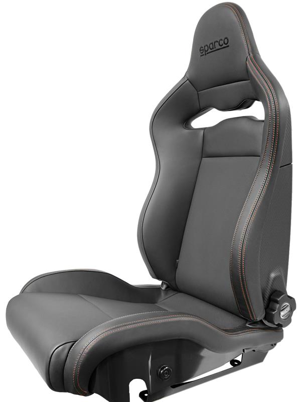 Sparco Seat SPX Special Edition Black/Grey w/ Gloss Carbon Shell - Left - 00974ZGLNRGRSX