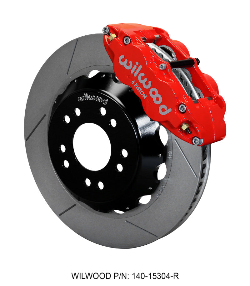 Wilwood Narrow Superlite 6R Front Hat Kit 14.00 Red 63-87 C10 w/ Wilwood Pro Spindles - 140-15304-R
