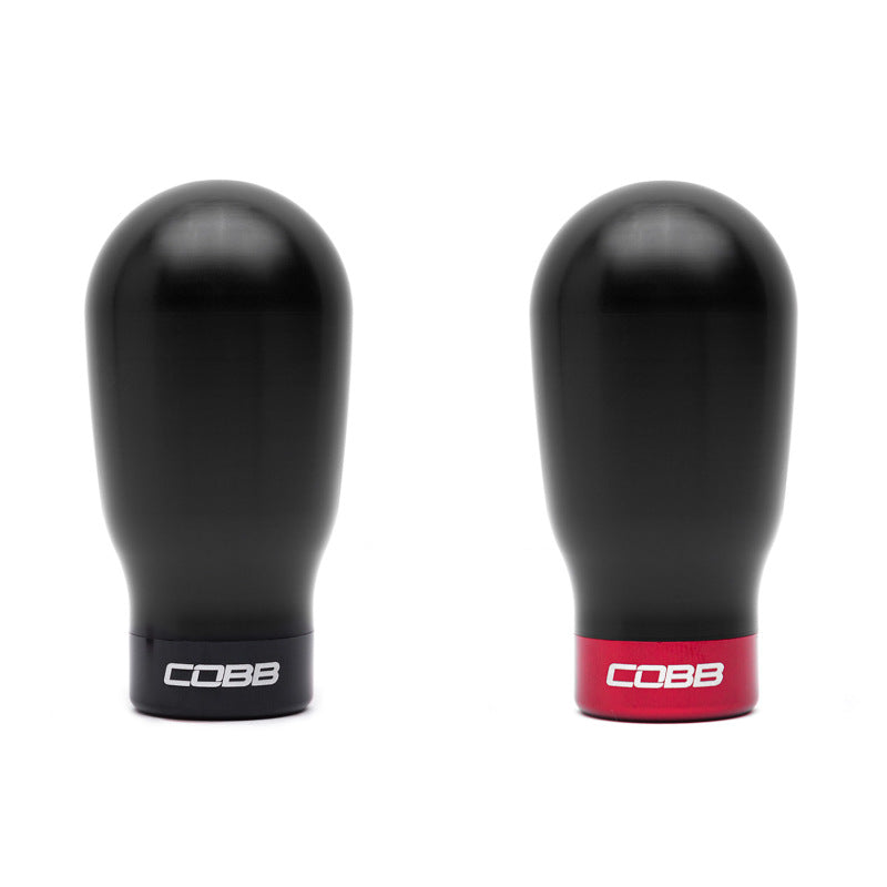 Cobb Mazda 6-Speed Tall Weighted COBB Shift Knob - Black (Incl. Both Red + Blk Collars) - 271370-BK