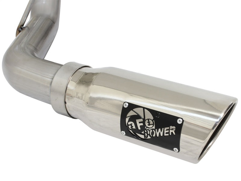 aFe Mach Force-XP Exhaust 3in Cat-Back SS 14-15 GM 1500 Trucks 4.3L/5.3L Dual Split w/ Polished Tip - 49-44057-P