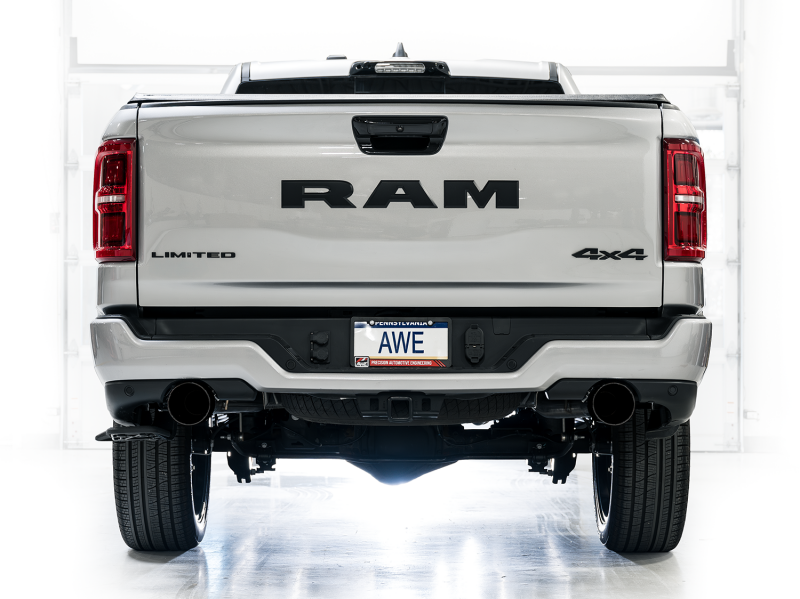 AWE Tuning 25+ RAM 1500 3.0TT 0FG Cat-Back Touring Exhaust - Diamond Black Tips - 3015-33530