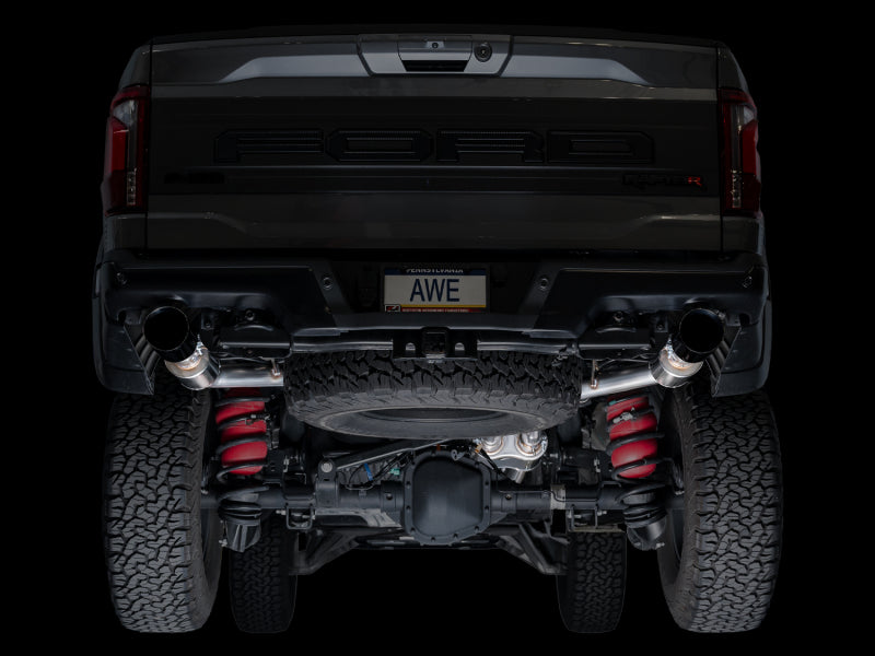 AWE Tuning Gen 3 Raptor R SwitchPath Exhaust - Diamond Black Tips - 3025-33852