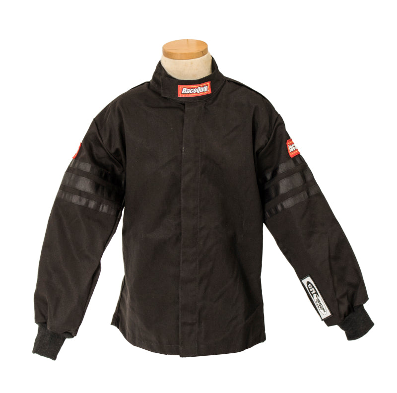 RaceQuip Black Trim SFI-1 JR. Jacket - Kids Small - 1969992