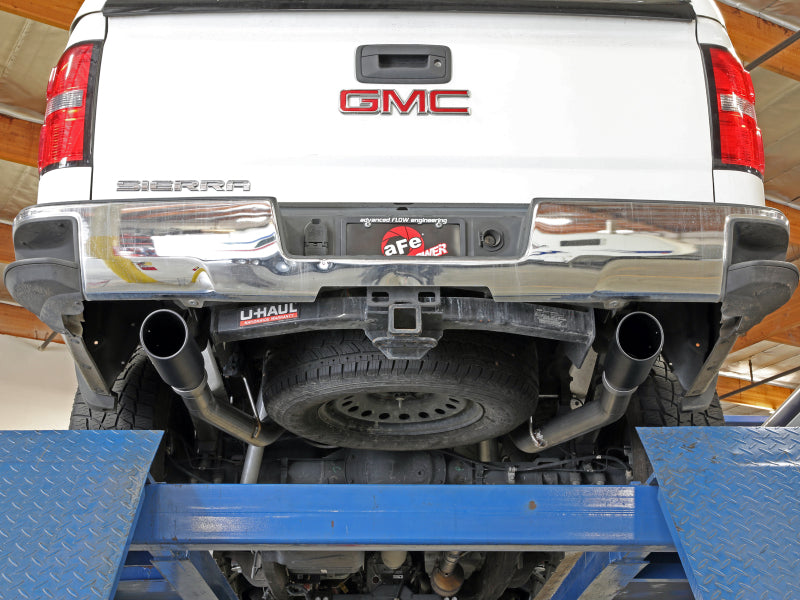 aFe Apollo GT Series Cat-Back Exhaust GM Trucks 09-18 V6-4.3L/V8-4.8/5.3L-Dual Rear Exit Polish Tips - 49-44135-P