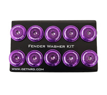 Load image into Gallery viewer, NRG Fender Washer Kit w/Color Matched M6 Bolt Rivets For Plastic (Purple) - Set of 10 - FW-150PP