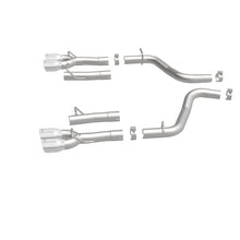 Load image into Gallery viewer, MagnaFlow Axle-Back, SS, 2.5in, Quad Split Rear 3.5in Tip 2015 Dodge Challenger 3.6L V6 - 19218