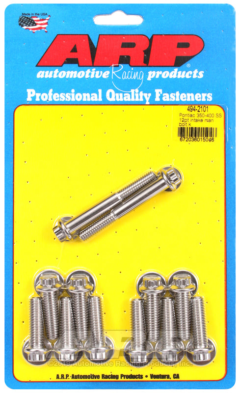 ARP Pontiac 350-400 SS 12pt Intake Manifold Bolt Kit - 494-2101