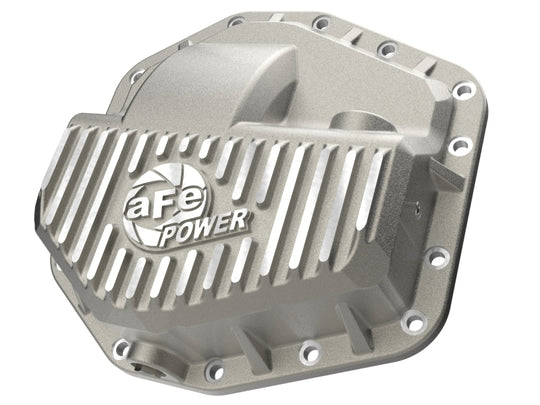 aFe POWER Street Series Front Diff Cover Raw w/ Machined Fins Ford F-250/350 23-26(Dana M235) - 46-71480A