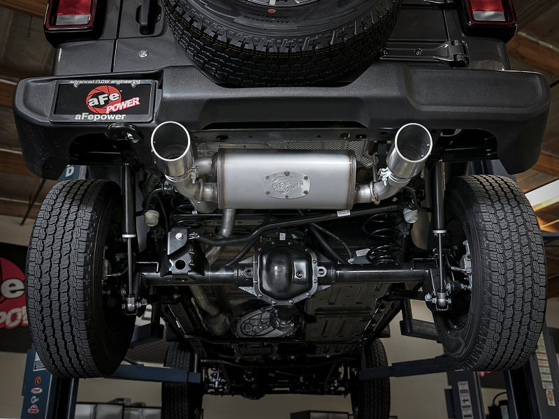 aFe Rebel Series 2.5in 409 SS Cat-Back Exhaust w/ Polished Tips 2018+ Jeep Wrangler (JL) V6 3.6L - 49-48066-P