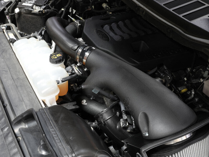 aFe 21-22 Ford F-150/Raptor V6-3.5L (tt) BladeRunner 2.5in Aluminum Hot Charge Pipe Black - 46-20518-B