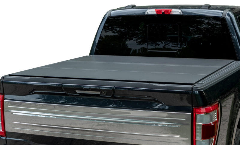 Access LOMAX Tri-Fold Cover 04-14 Ford F-150 6ft 6in Bed - Carbon Fiber Finish - B5010029