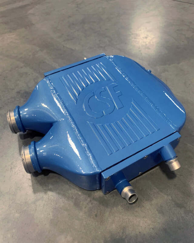 CSF 2014+ BMW M3/M4 (F8X) Top Mount Charge-Air-Cooler - Yas Marina Blue - 8082YMB