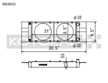 Load image into Gallery viewer, Koyo Honda Universal Pocket Radiator - RH249525