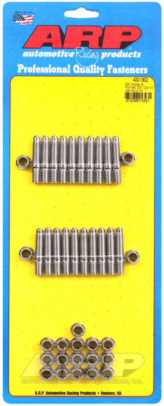 ARP SB Mopar & Pontiac SS 12pt oil pan stud kit - 400-1902