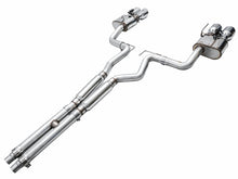 Load image into Gallery viewer, AWE 2024 Ford Mustang Dark Horse S650 RWD SwitchPath Cat-Back Exhaust w/ Quad Chrome Silver Tips - 3025-42375