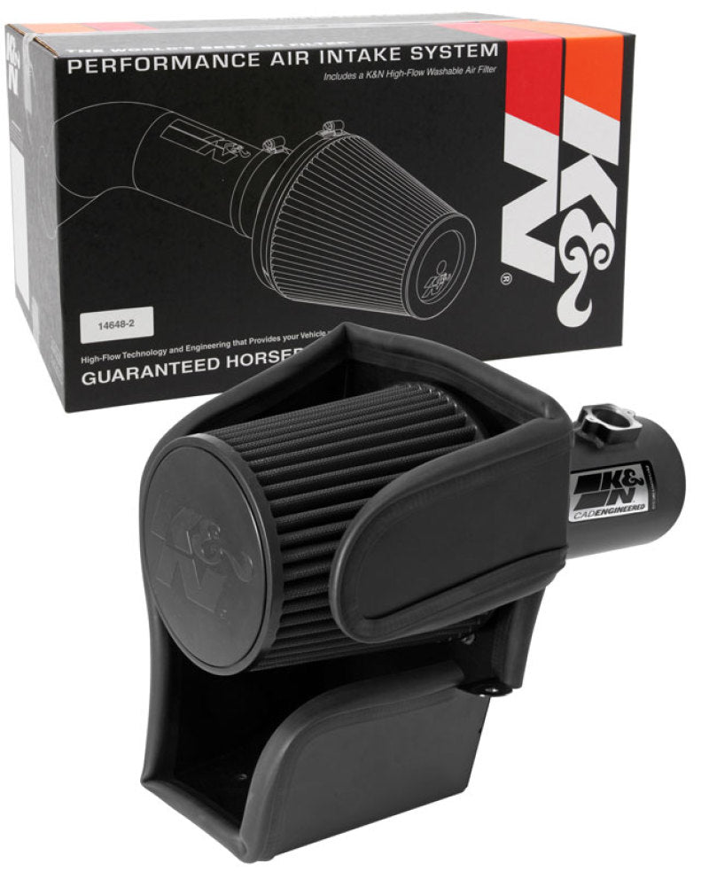 K&N 08-10 Ford F250/F350/F450/F550 Super Duty 6.4L V8 DSL Black Performance Intake Kit - 71-2576