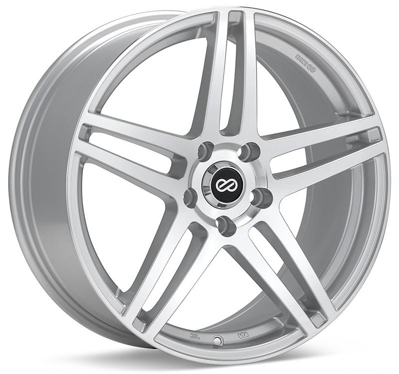 Enkei RSF5 16x7 5x100 45mm Offset 72.6mm Bore Silver Machined Wheel - 479-670-8045SM