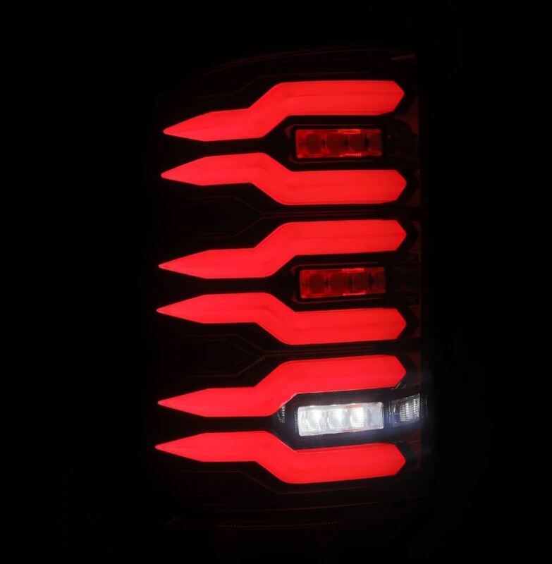 AlphaRex 07-13 GMC Sierra 1500/07-14 2500/3500HD (No Clsc/Dually) Luxx-Series LED Tail Lghts Blk Red - 630080