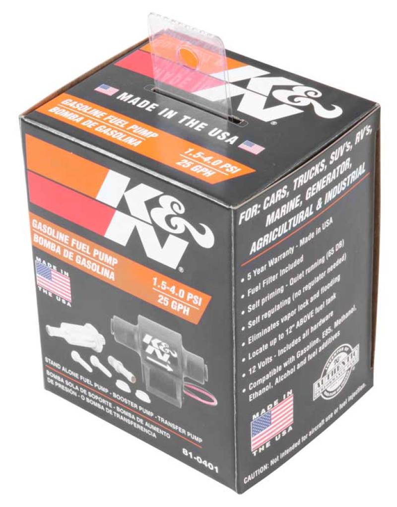 K&N Performance Electric Fuel Pump 1.5-4 PSI - 81-0401
