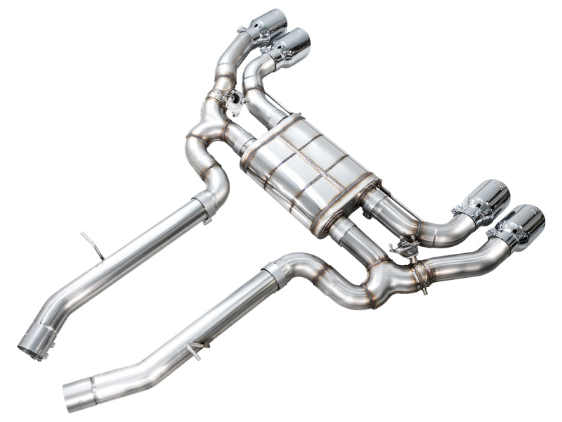 AWE Tuning 20-25 BMW X3 M/M Comp (F97) AWD SwitchPath Axle-Back Exhaust - Chrome Silver Tips - 3025-42301