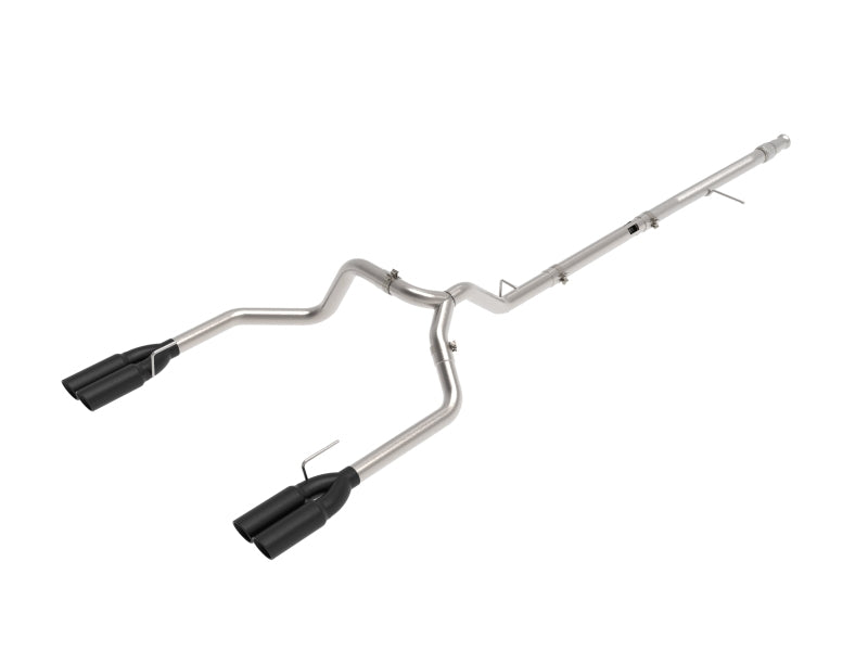 aFe Vulcan Series 3in 304SS DPF-Back 20-21 GM Trucks L6-3.0L (td) LM2 - Dual Black Tip - 49-34130-B