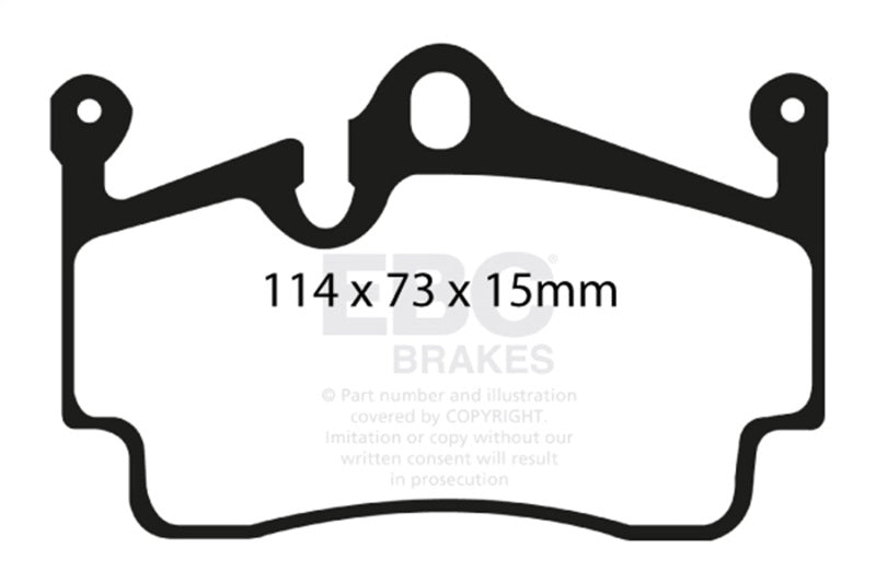 EBC 09-12 Porsche Boxster (Cast Iron Rotors only) 2.9 Bluestuff Rear Brake Pads - DP51920NDX