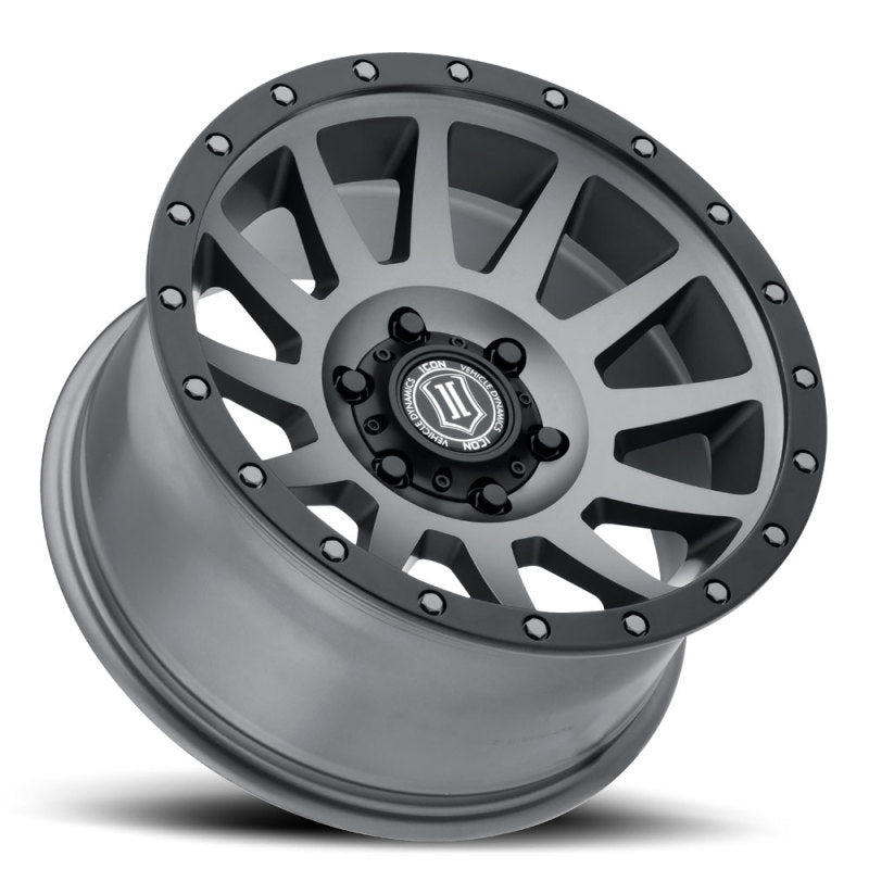 ICON Compression 17x8.5 6x5.5 0mm Offset 4.75in BS 106.1mm Bore Titanium Wheel - 2017858347TT